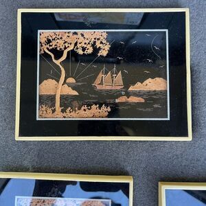 Carved Cork Small Wall Art - Set Of 3 Dioramas